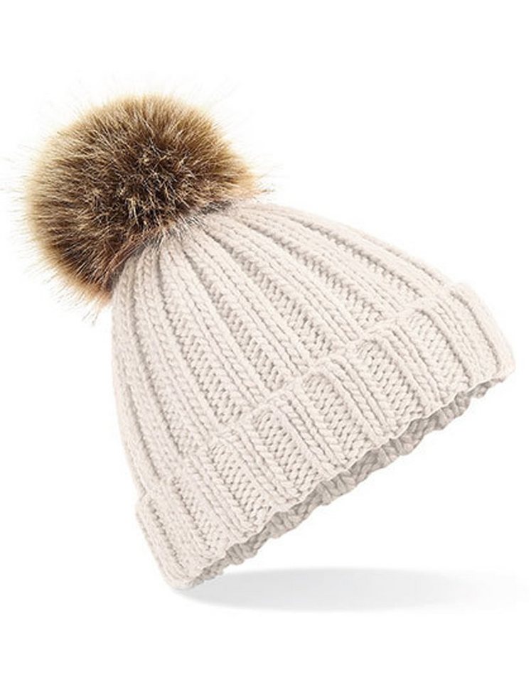 Goodman Design Bommelmütze Kinder Beanie (7 - 12 Jahre) Pudelmütze Pompon Strickmütze Luxuriöser Kunstpelz-Pompon von Goodman Design