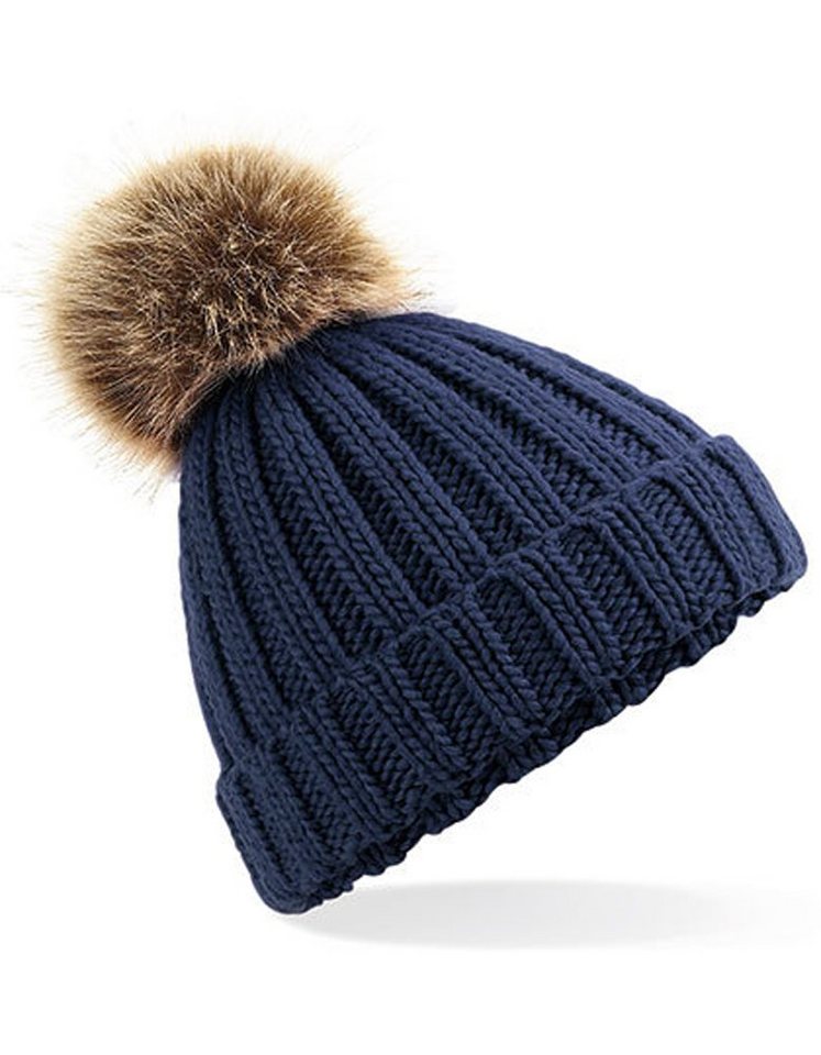 Goodman Design Bommelmütze Kinder Beanie (7 - 12 Jahre) Pudelmütze Pompon Strickmütze Luxuriöser Kunstpelz-Pompon von Goodman Design