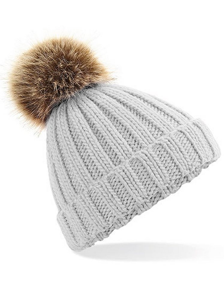 Goodman Design Bommelmütze Kinder Beanie (7 - 12 Jahre) Pudelmütze Pompon Strickmütze Luxuriöser Kunstpelz-Pompon von Goodman Design