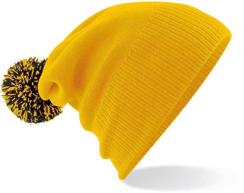 Goodman Design Bommelmütze Strickmütze Beanie Pompon Mütze Pudelmütze Duales Design – mit Umschlag oder als Slouch-Beanie von Goodman Design