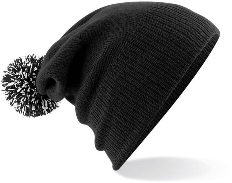 Goodman Design Bommelmütze Strickmütze Beanie Pompon Mütze Pudelmütze Duales Design – mit Umschlag oder als Slouch-Beanie von Goodman Design