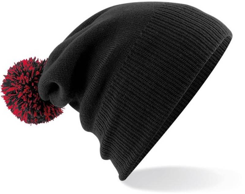 Goodman Design Bommelmütze Strickmütze Beanie Pompon Mütze Pudelmütze Duales Design – mit Umschlag oder als Slouch-Beanie von Goodman Design