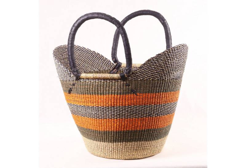 Goodman Design Einkaufsshopper Bolga Korb Einkaufstasche Korbtasche, Robust & langlebig: Stabil verarbeitet für eine lange Lebensdauer. von Goodman Design