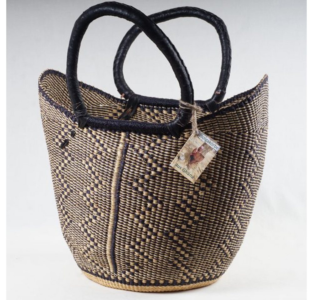 Goodman Design Einkaufsshopper Handgefertigter Bolga Korb – Stilvoll und Einzigartig, Traditionelle Kunst aus Ghana von Goodman Design