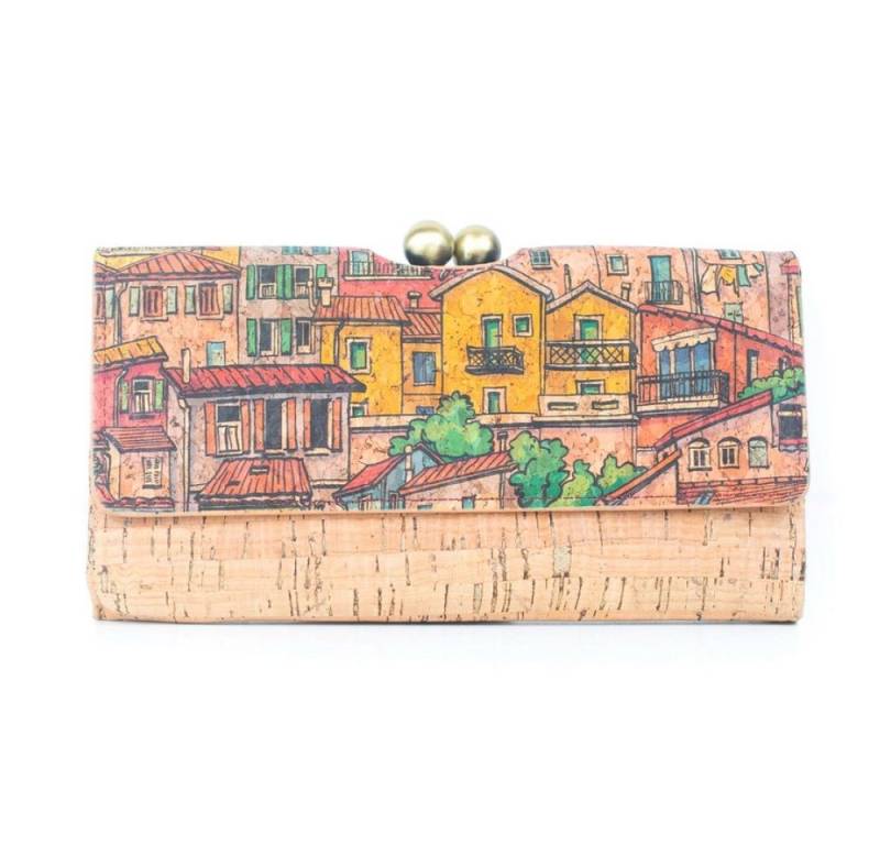 Goodman Design Geldbörse Damenbrieftasche aus Naturkork mit buntem Mosaikmuster Portemonnaie, Leicht, robust und handtaschentauglich. von Goodman Design