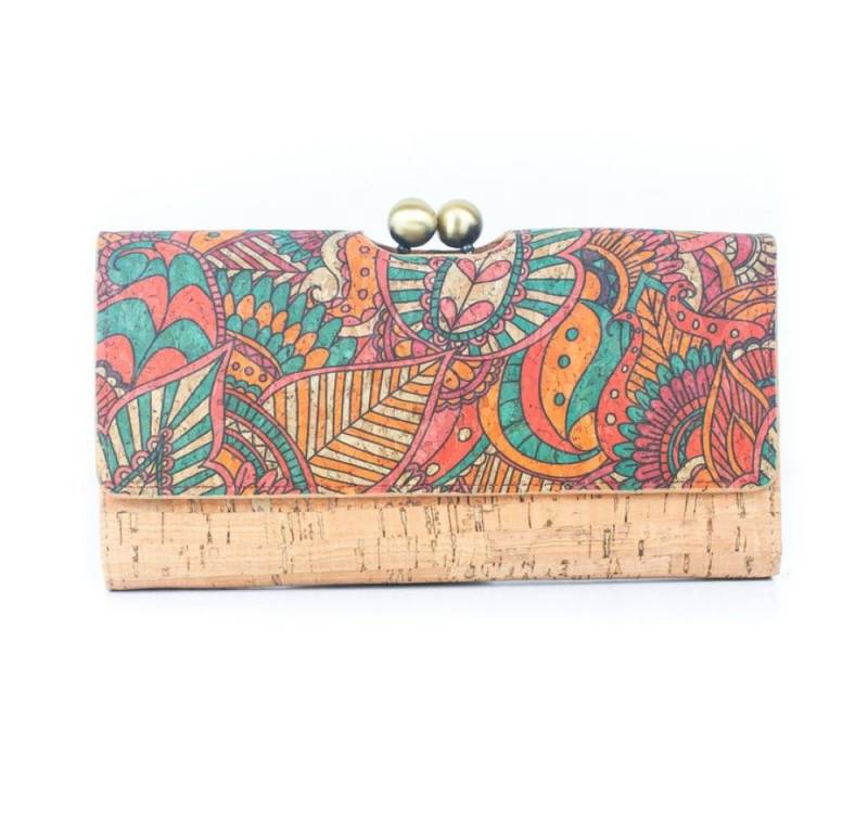 Goodman Design Geldbörse Damenbrieftasche aus Naturkork mit buntem Mosaikmuster Portemonnaie, Leicht, robust und handtaschentauglich. von Goodman Design