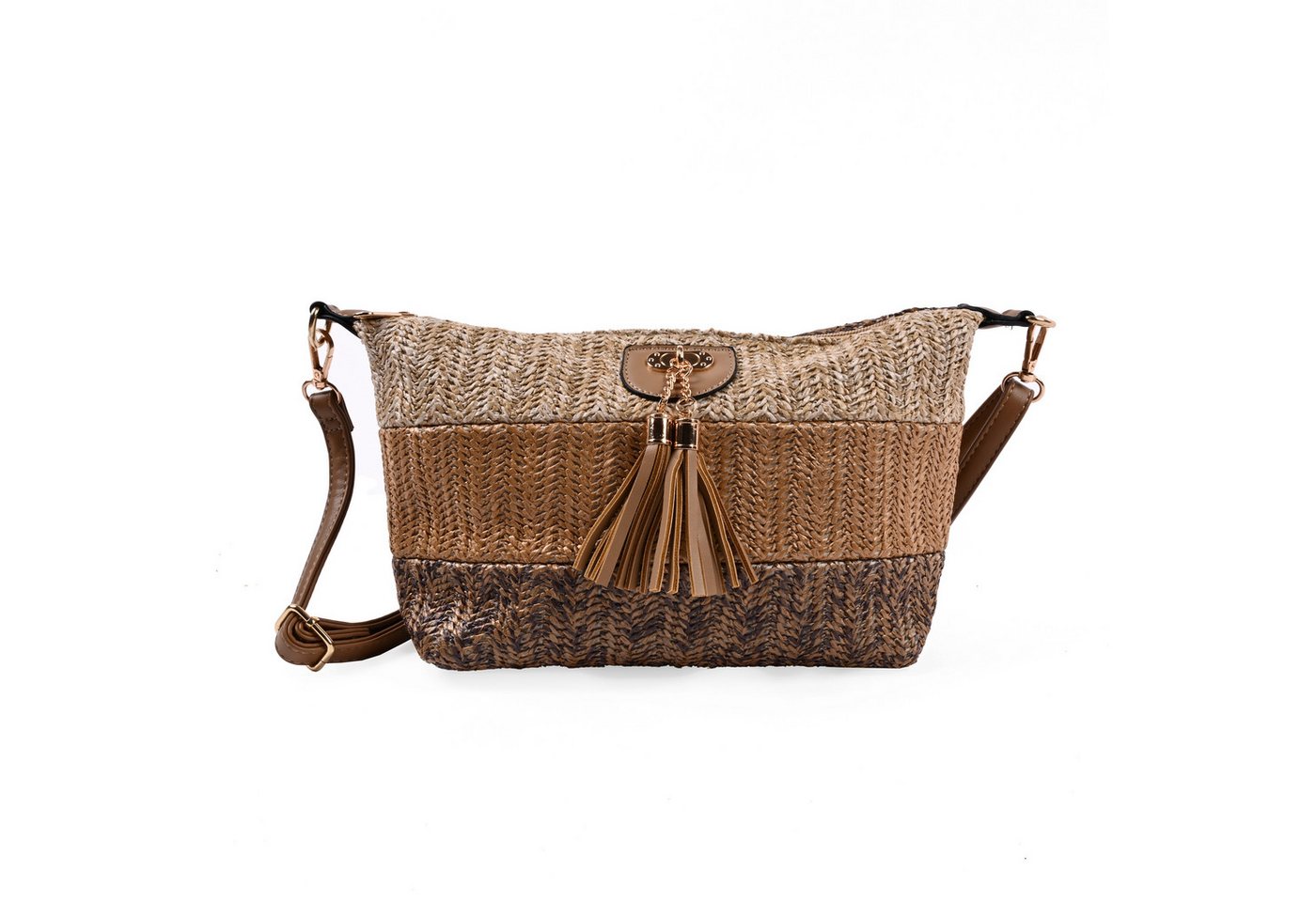 Goodman Design Handtasche Schultertasche mit Fransen – Raffia Look, Hochwertige Verarbeitung im robusten Raffia-Stil Goodman Design Handtasche Schultertasche mit Fransen – Raffia Look, Hochwertige Verarbeitung im robusten Raffia-Stil von Goodman Design