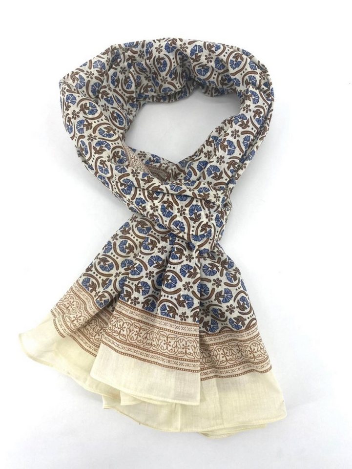 Goodman Design Modeschal Baumwollschal mit Blumenmuster – Handgewebt und handbedruckt, Unisex-Design aus Frankreich – für Damen und Herren von Goodman Design