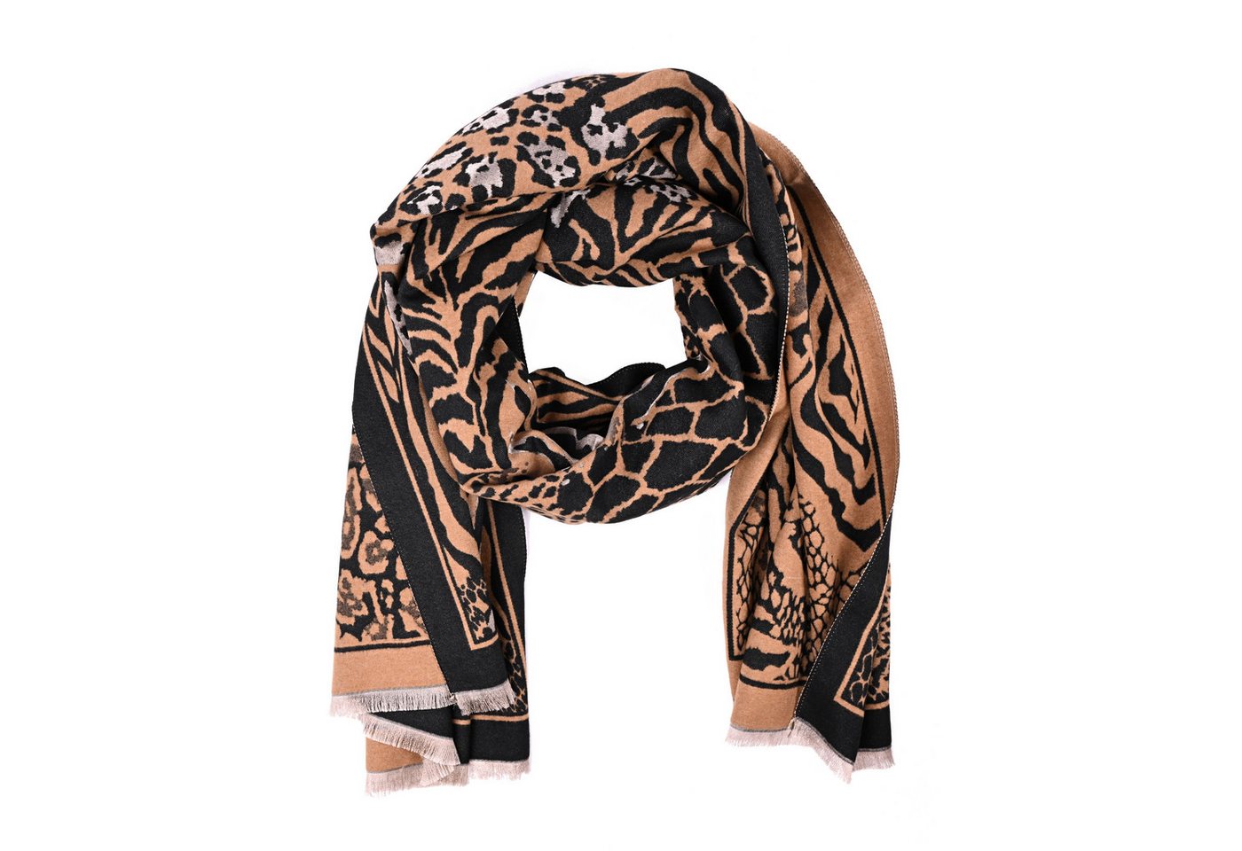 Goodman Design Modeschal Exklusiver Seiden-Viskose Damenschal mit edlem Animal Print, Angenehm weich und hautfreundlich von Goodman Design