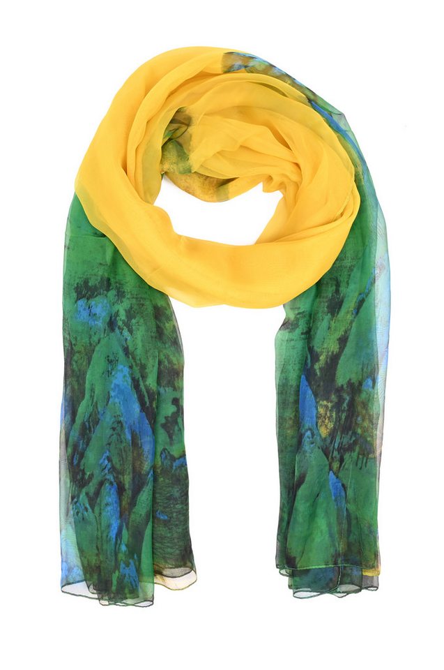 Goodman Design Modeschal Leichter Sommer-Chiffonschal mit Kunstmotiv, Mit einem hochwertigen Materialmix aus 70 % Viskose und 30 % Seide von Goodman Design