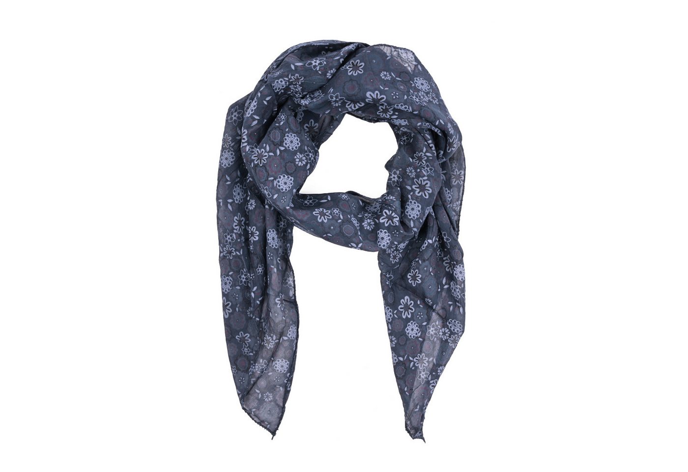 Goodman Design Modeschal Leichter unisex Schrägschal mit Blumenmuster – Made in Italy, Hochwertige Verarbeitung von Goodman Design