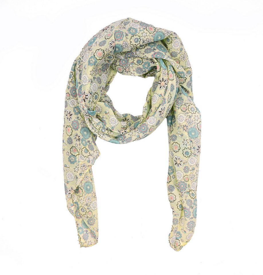 Goodman Design Modeschal Leichter unisex Schrägschal mit Blumenmuster – Made in Italy, Hochwertige Verarbeitung von Goodman Design