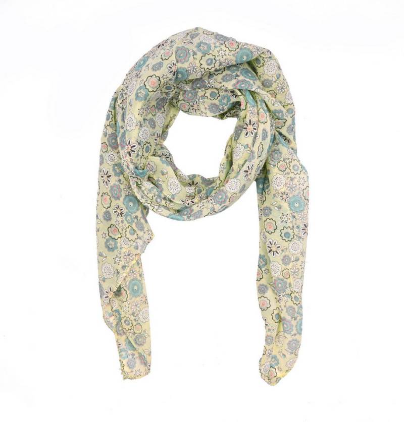 Goodman Design Modeschal Leichter unisex Schrägschal mit Blumenmuster – Made in Italy, Hochwertige Verarbeitung von Goodman Design