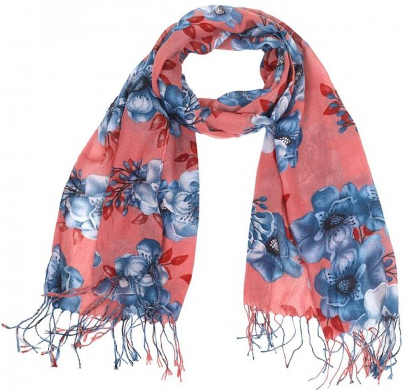 Goodman Design Modeschal Scarf Flowers Tassels Damen Fransen Schal, angenehmer Tragekomfort von Goodman Design
