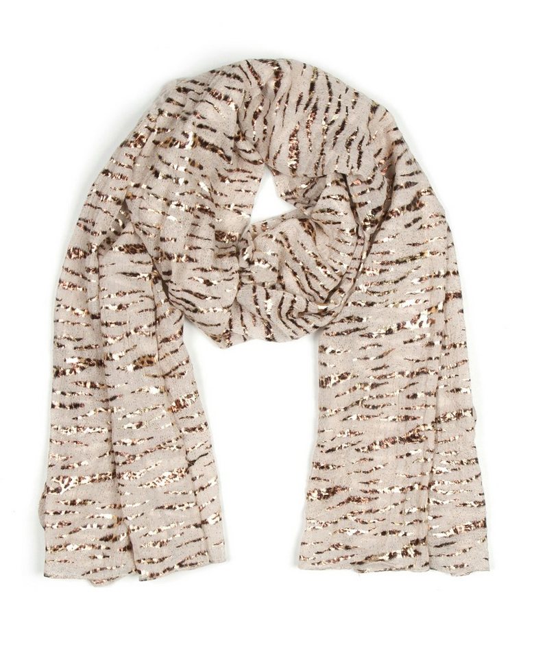 Goodman Design Modeschal Schal Tiger mit Metallic Animalprint für Frühjahr Sommer Herbst, angenehm weich auf der Haut von Goodman Design