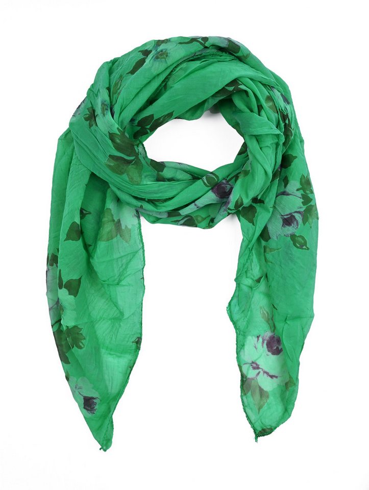 Goodman Design Modeschal Schrägschal mit Blumenmuster Leichter Sommerschal für Damen, Hochwertige Mischung aus Baumwolle und Seide. von Goodman Design