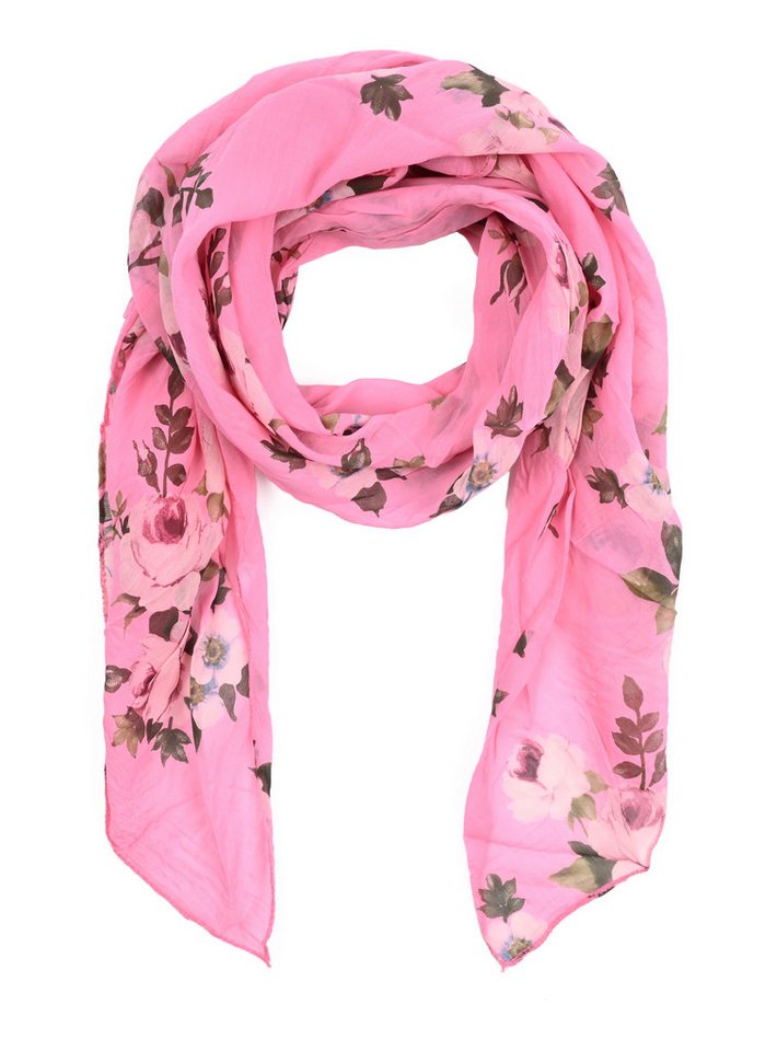 Goodman Design Modeschal Schrägschal mit Blumenmuster Leichter Sommerschal für Damen, Hochwertige Mischung aus Baumwolle und Seide. von Goodman Design