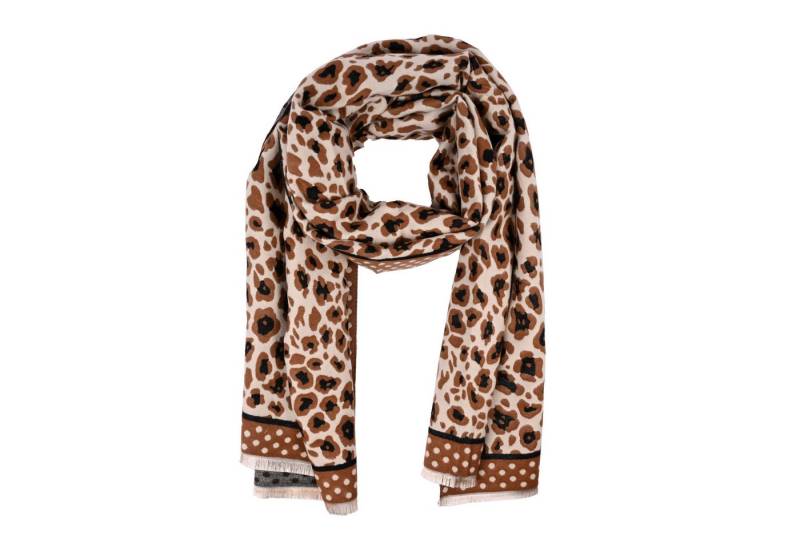 Goodman Design Schal Weicher Viskose-Schal im Leo-Patchwork-Look, Weich, glatt und angenehm auf der Haut von Goodman Design