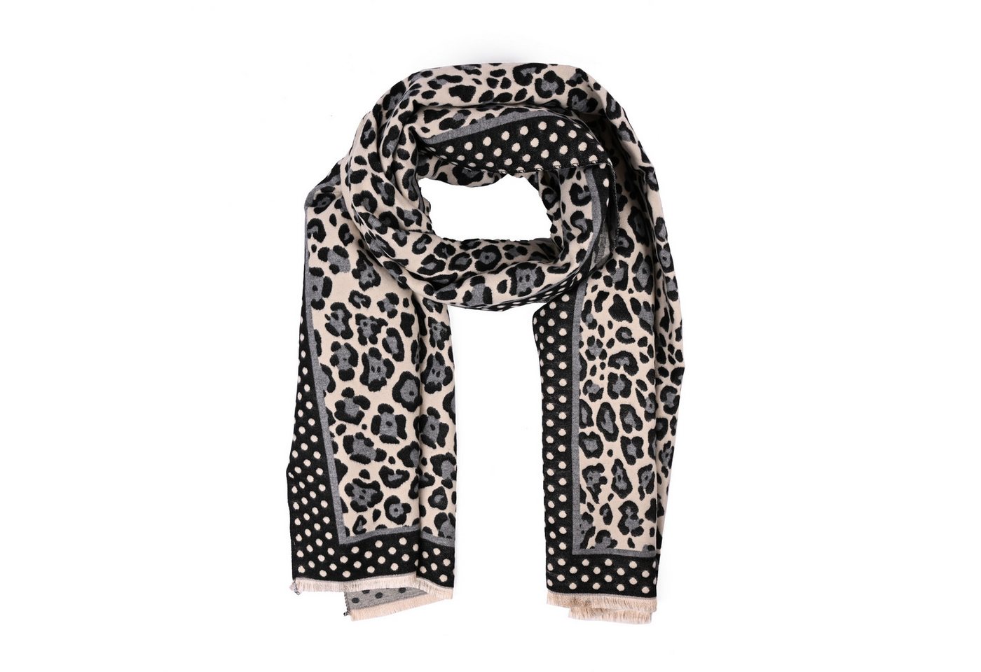 Goodman Design Schal Weicher Viskose-Schal im Leo-Patchwork-Look, Weich, glatt und angenehm auf der Haut von Goodman Design