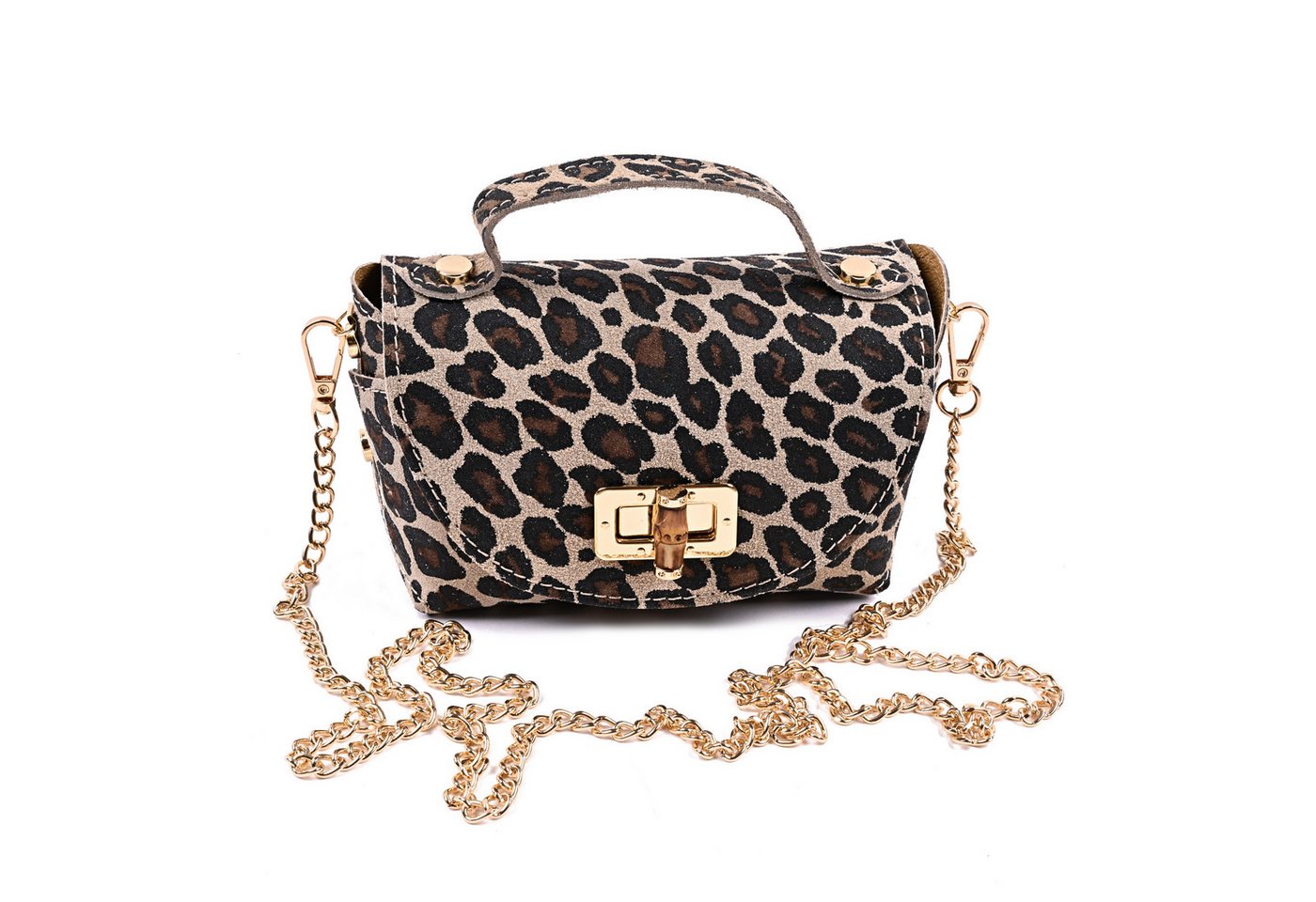 Goodman Design Umhängetasche Echtleder-Wildleder-Minitasche mit Kettenriemen – Made in Italy, Premium-Qualität und sorgfältige Verarbeitung von Goodman Design