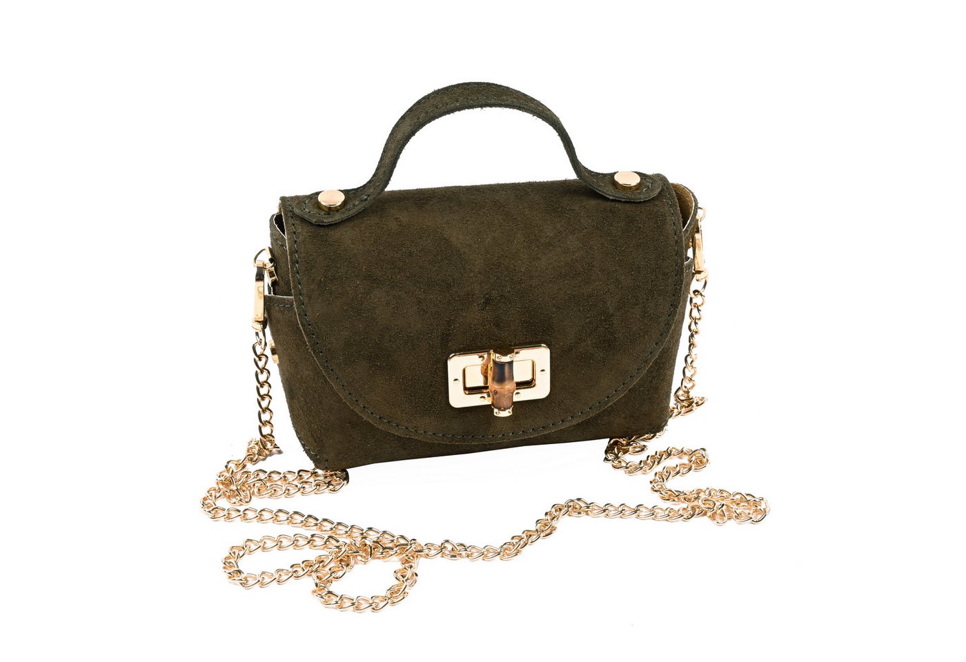 Goodman Design Umhängetasche Echtleder-Wildleder-Minitasche mit Kettenriemen – Made in Italy, Premium-Qualität und sorgfältige Verarbeitung von Goodman Design