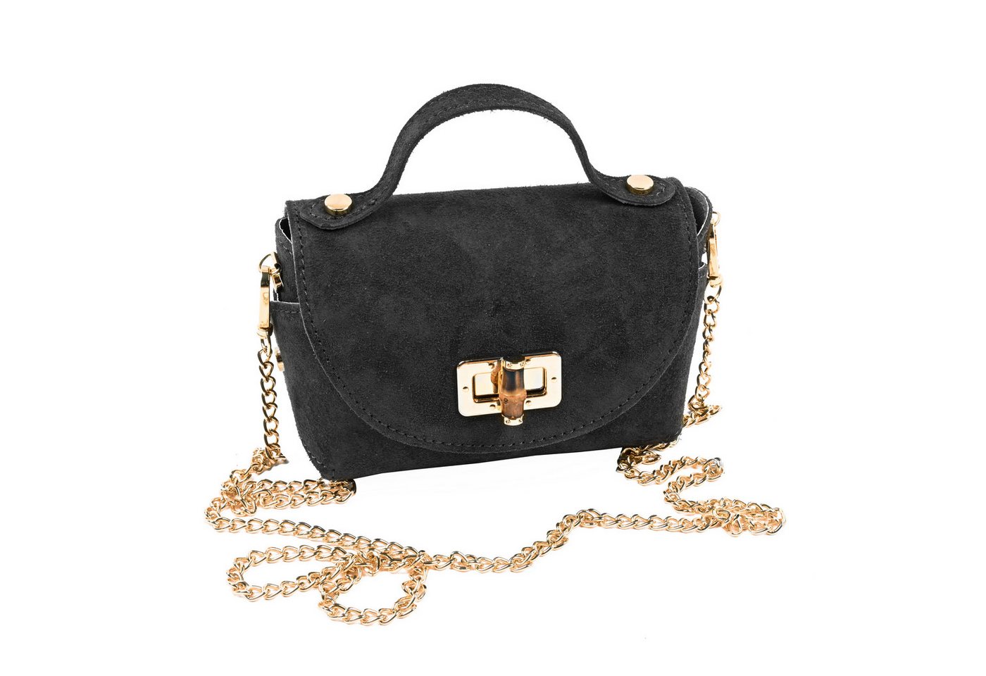 Goodman Design Umhängetasche Echtleder-Wildleder-Minitasche mit Kettenriemen – Made in Italy, Premium-Qualität und sorgfältige Verarbeitung von Goodman Design