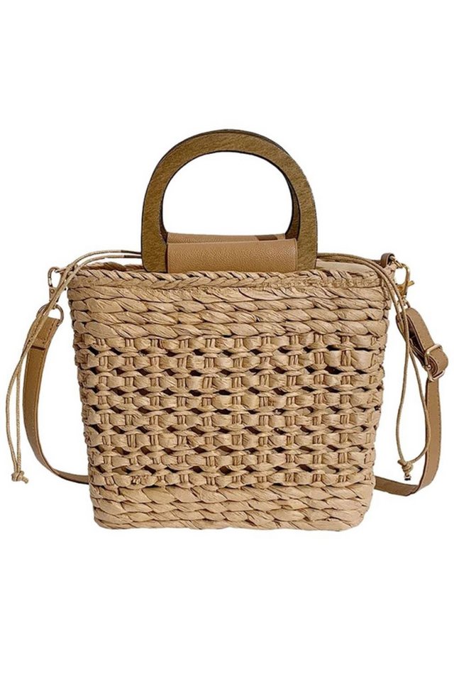 Goodman Design Umhängetasche Quadratische Rattan- Umhängetasche, elegante Strohtasche, Quadratische Form – stilvoll und strukturiert von Goodman Design