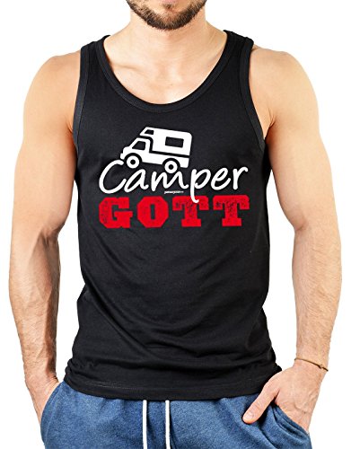 Lustige Camping Sprüche - Trägershirt Herren : so sehen Camper aus - Sommer Träger T-Shirt Camper Gr: XL von Goodman Design