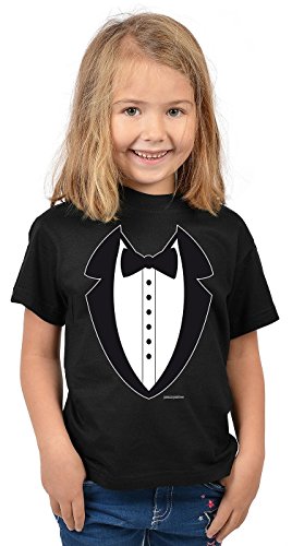 Lustiges Motiv T-Shirt für Kinder Krawatte Fake Anzug : Smoking - T-Shirt Kinder Anzug Gr: XL= 158-164 von Goodman Design