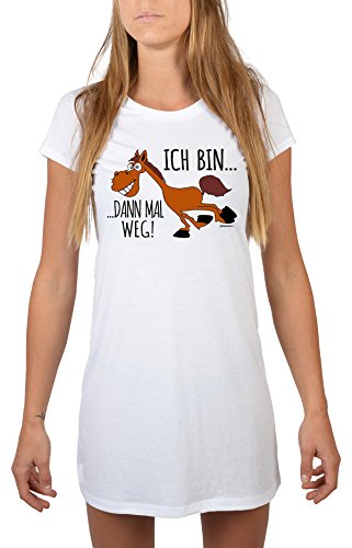 Nachtwäsche lustiges Motiv Nachthemd Ich Bin.dann mal Weg! Mädchen Schlafanzug Pyjama für Jugendliche Geschenkidee für Frauen von Goodman Design