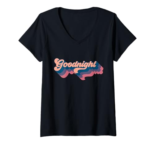 Damen Goodnight Damen Herren T-Shirt mit V-Ausschnitt Damen Goodnight Damen Herren T-Shirt mit V-Ausschnitt von Goodnight Design