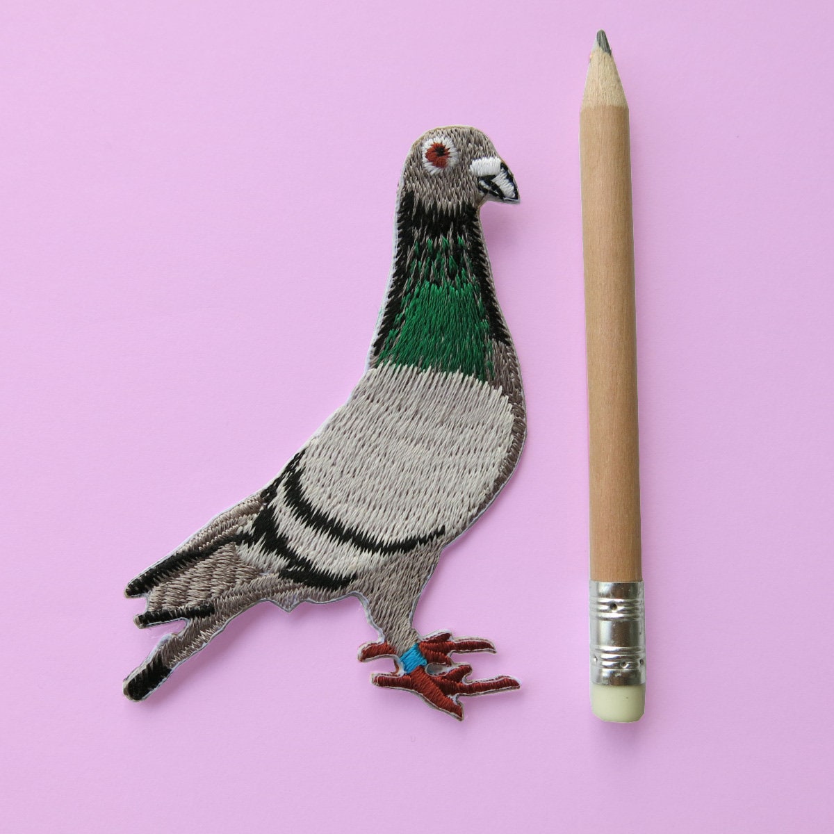 Taube Aufnäher Gestickt Bügelbild Vogel Strand Huhn von Goodordering