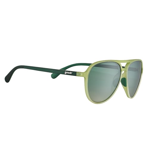 goodr Buzzed On The Tower Polarisierte Sonnenbrille für Damen & Herren Große Größe (Mach G), Grüne Solide Rahmen mit Grüner Farbverlaufslinse, Dunkel bis Hell Tönung, UV400 Schutz, Kein Rutschen, Kein goodr Buzzed On The Tower Polarisierte Sonnenbrille für Damen & Herren Große Größe (Mach G), Grüne Solide Rahmen mit Grüner Farbverlaufslinse, Dunkel bis Hell Tönung, UV400 Schutz, Kein Rutschen, Kein von goodr