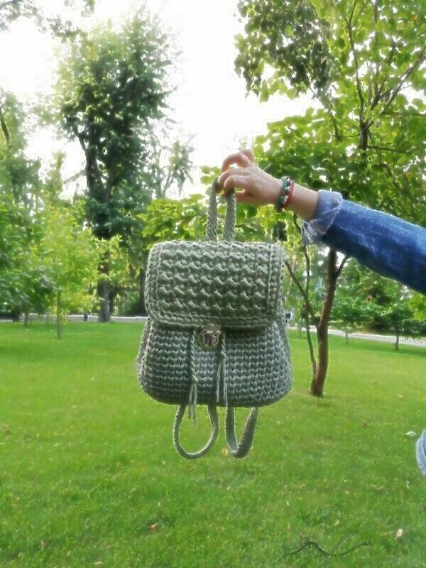 Rucksack Aus Strickgarn Rucksack Aus Strickgarn von GoodsBestStudio