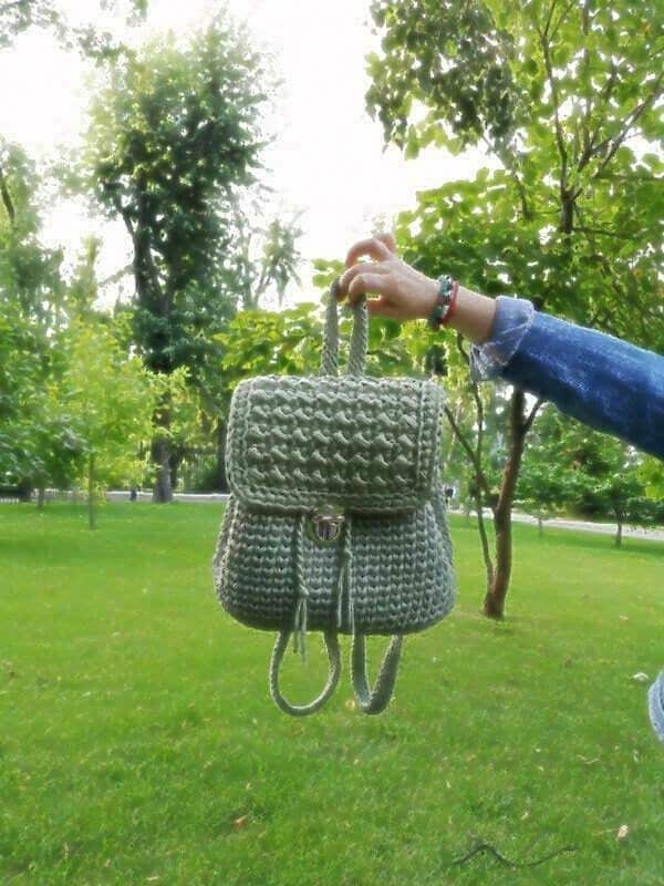 Rucksack Aus Strickgarn Rucksack Aus Strickgarn von GoodsBestStudio