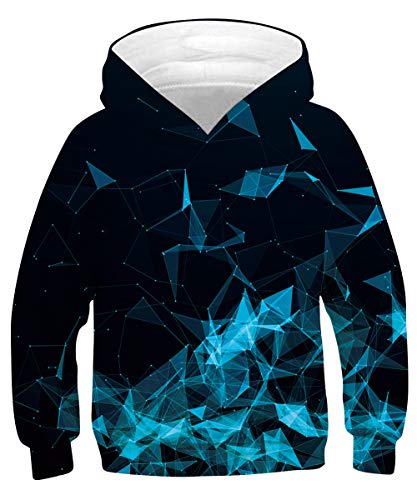 Goodstoworld Hoodie Jungen Pullover Kinder 3D Blaue Rauch Jungen Mädchen Pulli Junges Kapuzenpullover Coole Lange ärmel Sweatshirt Lustige Pullover 6-8 Jahre von Goodstoworld