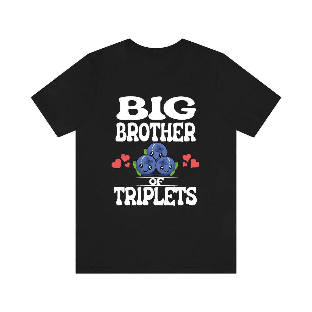 Big Brother Of Triplets Shirt, T-Shirt, Triplet Geschenk Blaubeeren, Baby Ankündigung T-Shirt von Goodszy