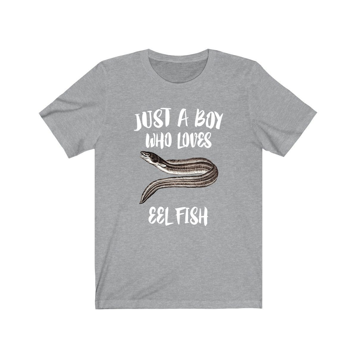 Just A Boy Who Loves Aal Fisch Shirt, Liebhaber Geschenk, Tier Erwachsene Kinder T-Shirt von Goodszy