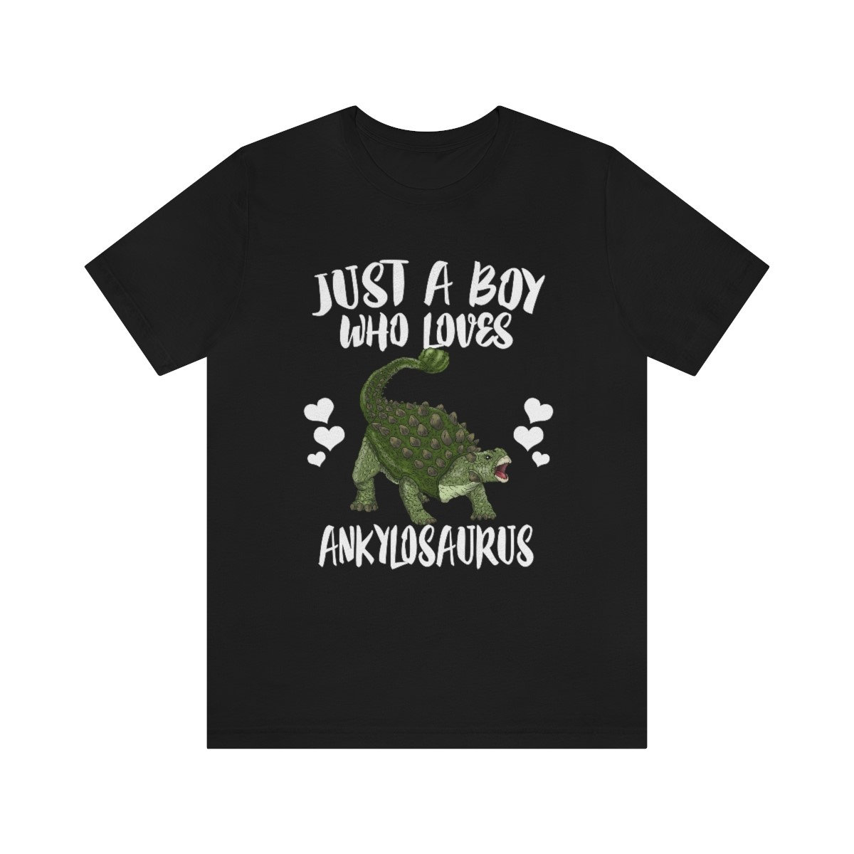 Just A Boy Who Loves Ankylosaurus Dinosaurier Shirt, Liebhaber Geschenk, Tier Erwachsene Kinder T-Shirt von Goodszy