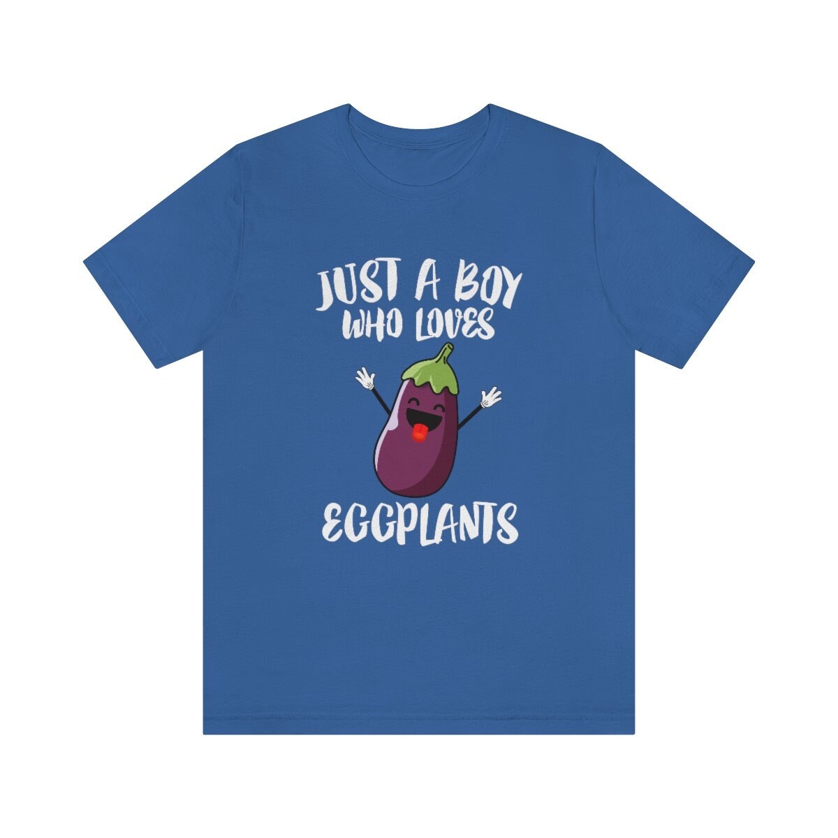 Just A Boy Who Loves Aubergine Shirt, Liebhaber Gemüse Vegan Geschenk, Tier Erwachsene Kinder T-Shirt von Goodszy