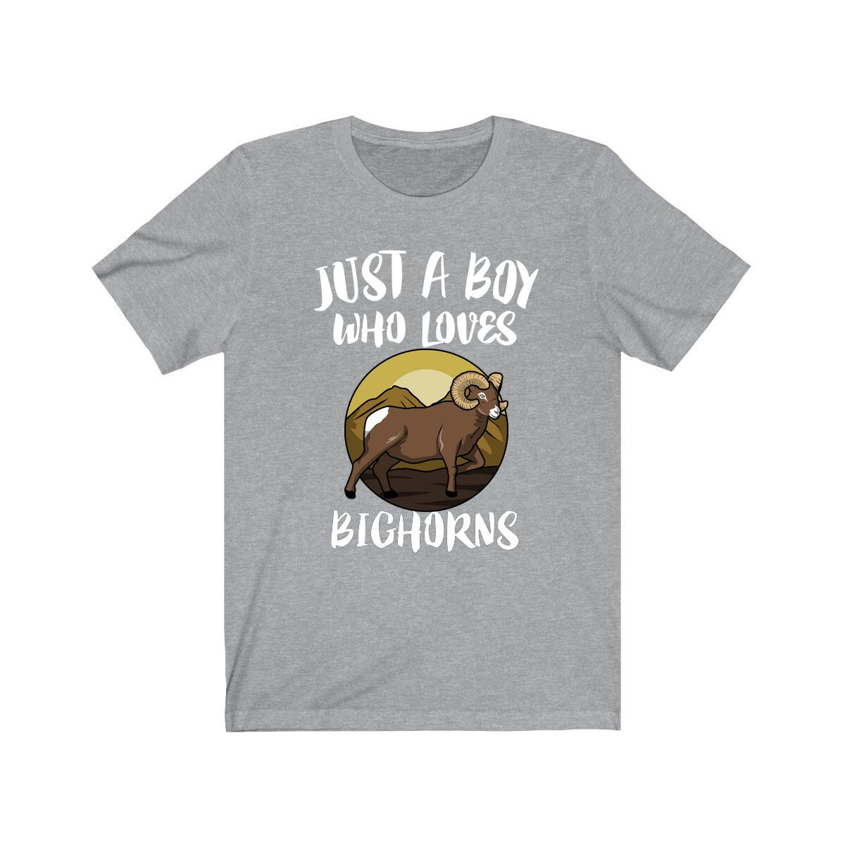 Just A Boy Who Loves Bighorns Sheep Shirt, Bighorn Liebhaber Schaf Geschenk, Tier Erwachsene Kinder T-Shirt von Goodszy