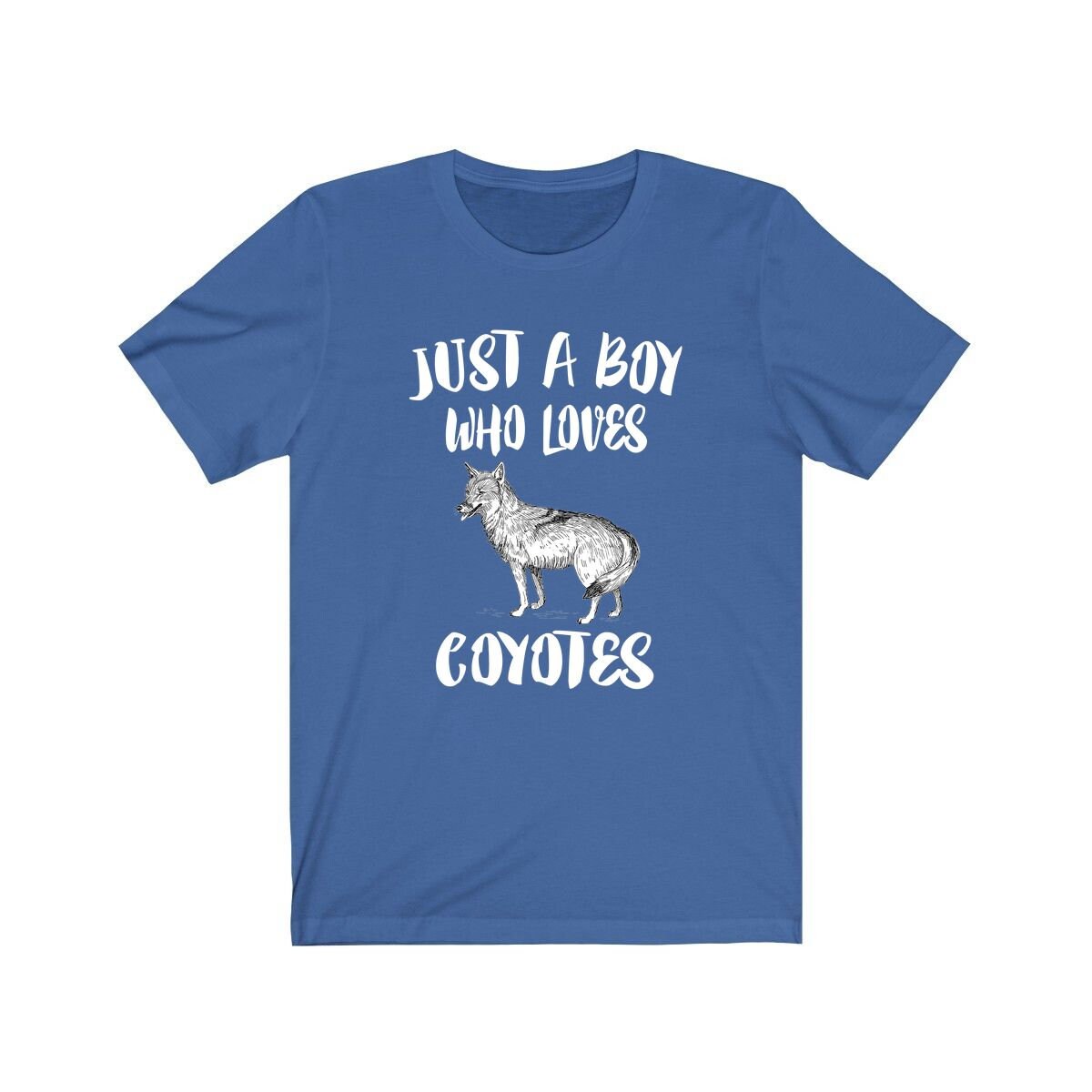 Just A Boy Who Loves Coyotes Shirt, Coyote Lover Geschenk, Animal Adult Kids T-Shirt von Goodszy