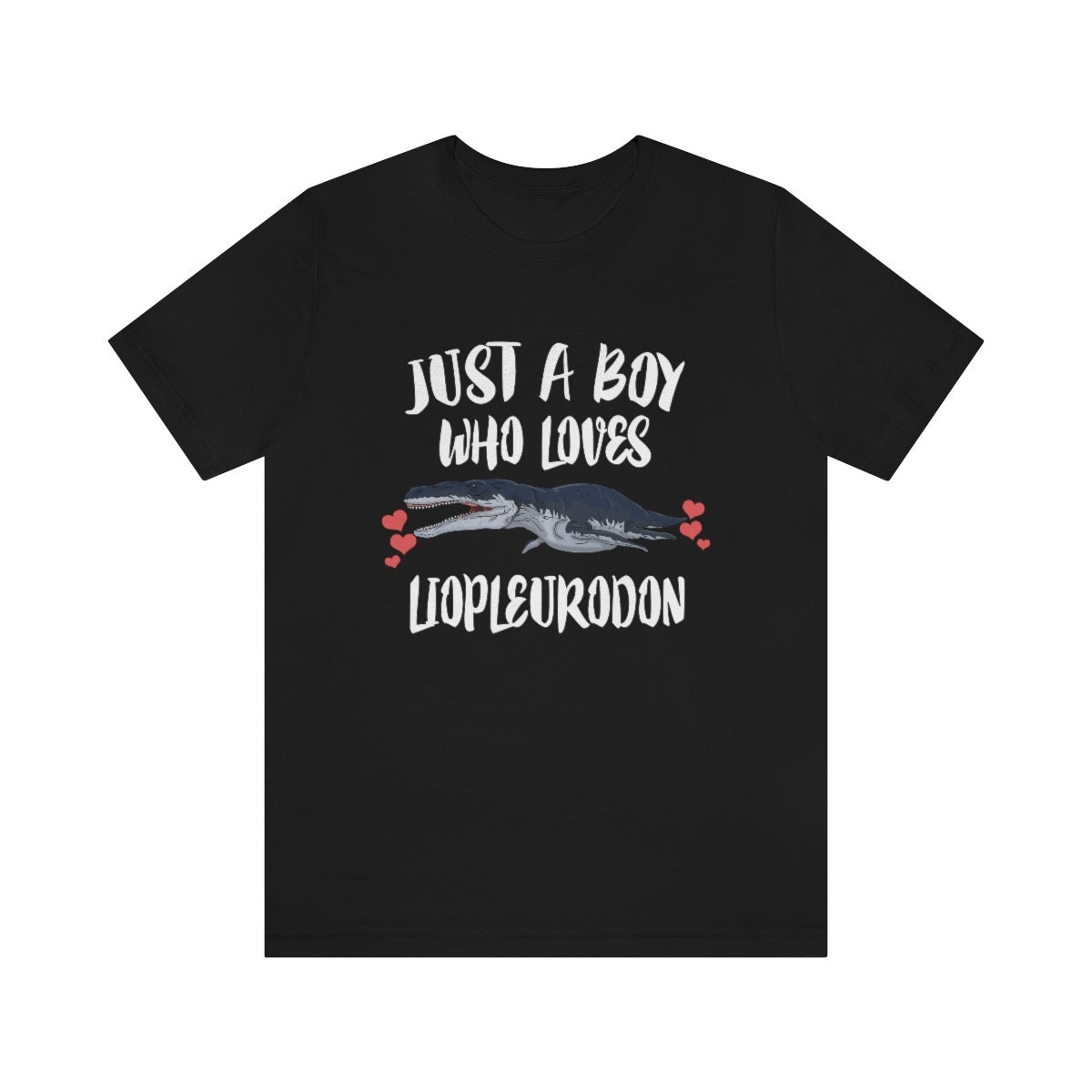 Just A Boy Who Loves Liopleurodon Dinosaurier Shirt, Liebhaber Geschenk, Tier Erwachsene Kinder Geschenk T-Shirt von Goodszy