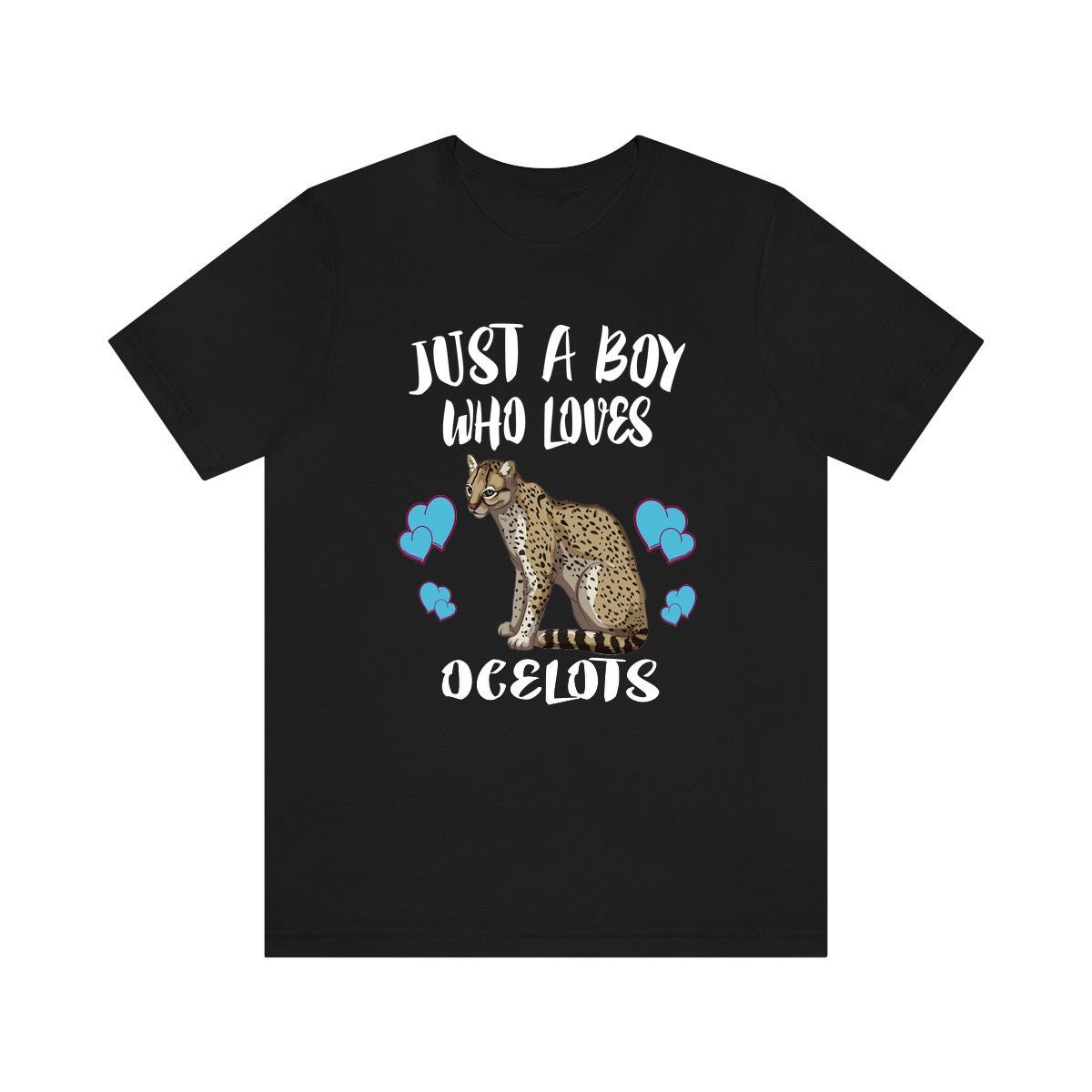 Just A Boy Who Loves Ocelots Cat Shirt, Ocelot Lover Katzenliebhaber Geschenk, Tier Erwachsene Kinder T-Shirt von Goodszy