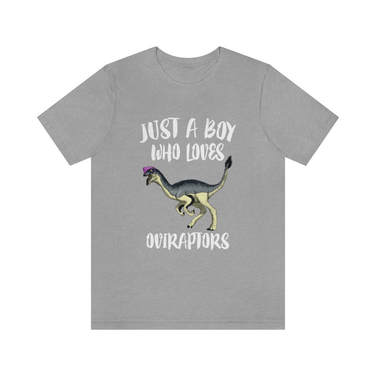 Just A Boy Who Loves Oviraptors Dinosaurier Shirt, Oviraptor Liebhaber Geschenk, Tier Erwachsene Kinder T-Shirt von Goodszy