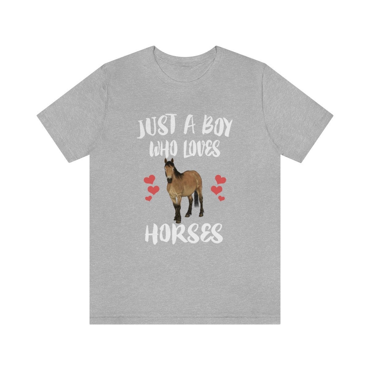 Just A Boy Who Loves Pferde Shirt, Liebhaber Geschenk, Tier Erwachsene Kinder T-Shirt von Goodszy