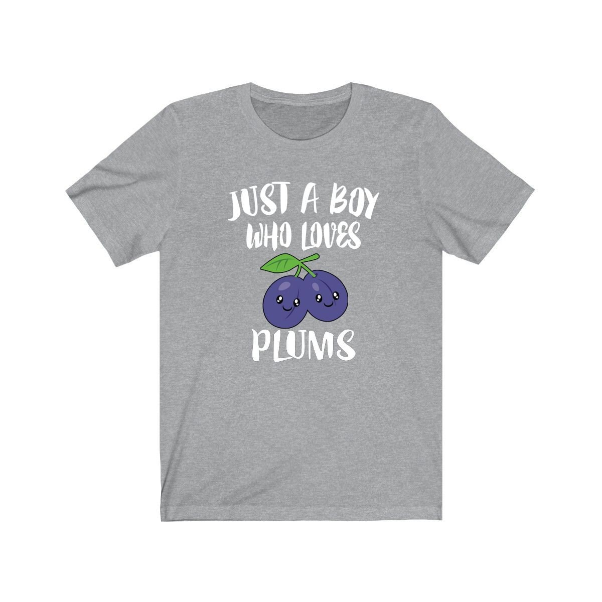 Just A Boy Who Loves Plums Obst Shirt, Pflaumen Liebhaber Geschenk, Tier Erwachsene Kinder T-Shirt von Goodszy