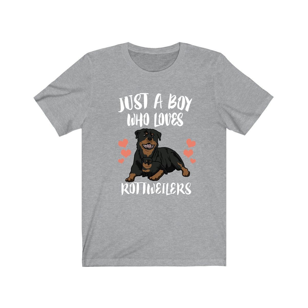 Just A Boy Who Loves Rottweilers Hunde Shirt, Rottweiler Liebhaber Hundeliebhaber Geschenk, Tier Erwachsene Kinder T-Shirt von Goodszy