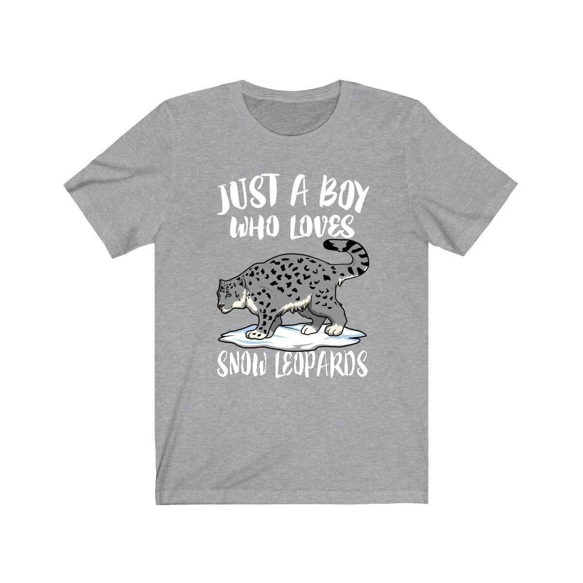 Just A Boy Who Loves Schnee Leoparden Shirt, Leopard Liebhaber Geschenk, Tier Erwachsene Kinder T-Shirt von Goodszy