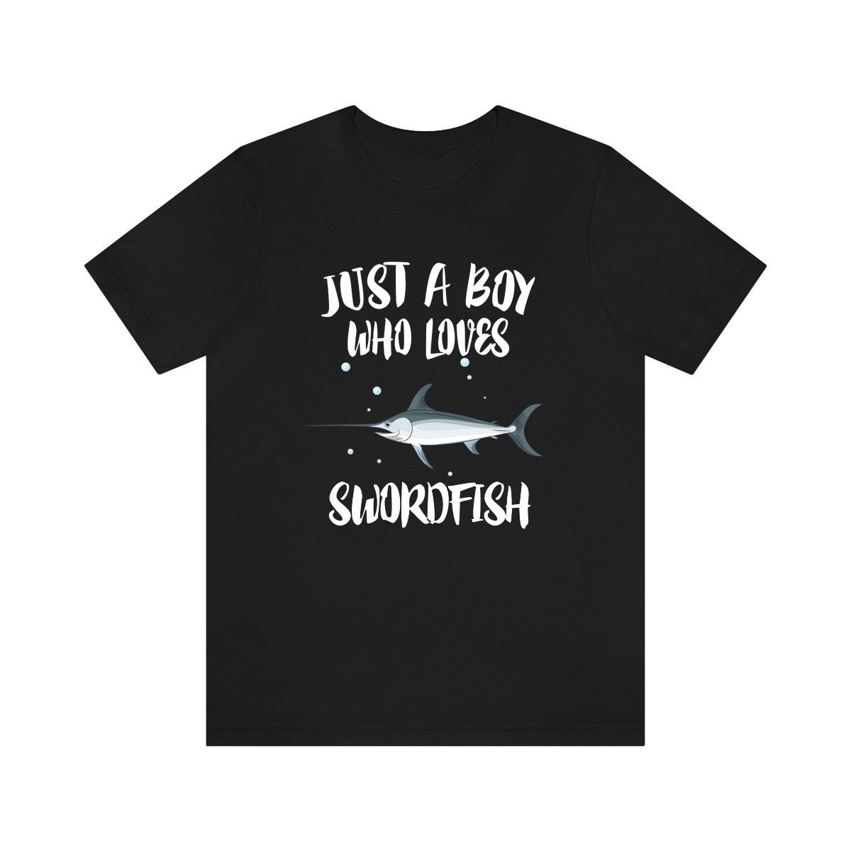 Just A Boy Who Loves Schwertfisch Fisch Shirt, Liebhaber Geschenk, Tier Erwachsene Kinder T-Shirt von Goodszy